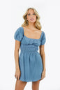 Tobi Journee Open Back Babydoll Mini Dress