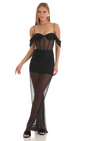 Lucy in the Sky Mesh Corset Maxi Dress
