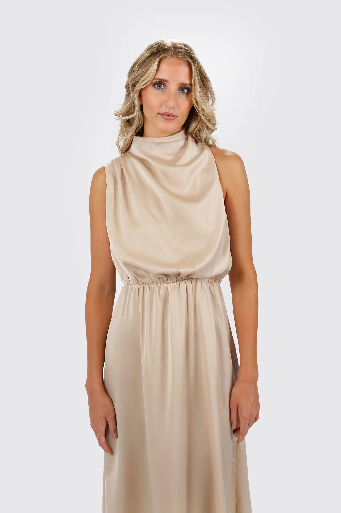 Tobi Milana Turtleneck Halter Maxi Dress x2