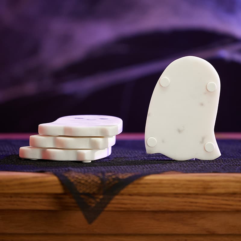 Cracker Barrel Ghost Coasters Set Of 4