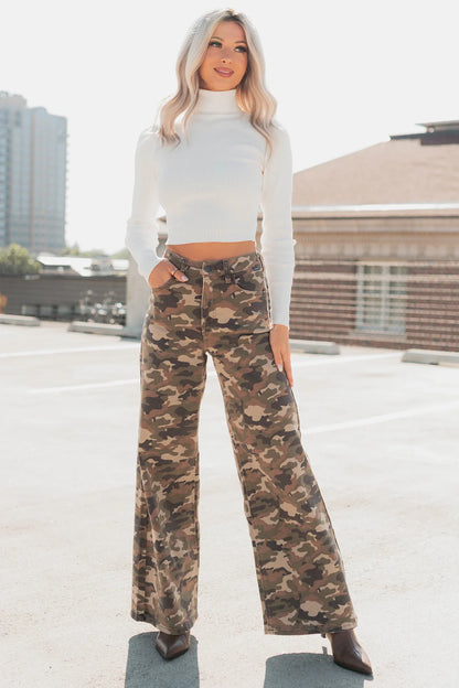 NanaMacs Simply Divine Ribbed Turtle Neck Crop Top (Ivory)