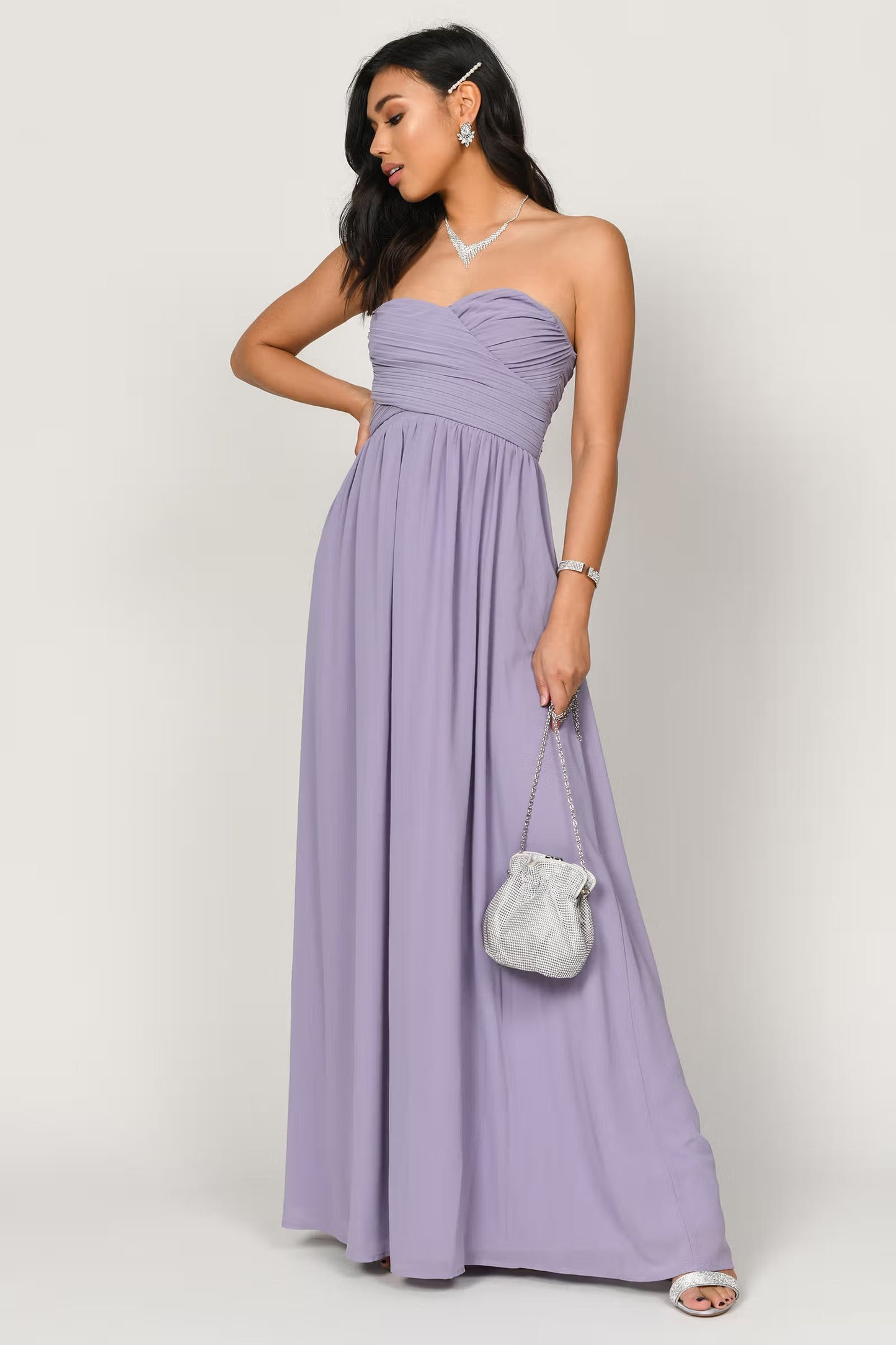 Tobi Go Glam Sweetheart Surplice Maxi Dress