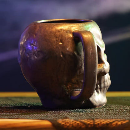 Cracker Barrel Stoneware Skull Mug
