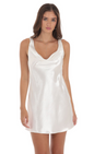 Lucy in the Sky Satin Open Back Dress
