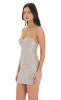 Lucy in the Sky Sequin Strapless Bodycon Dress 1