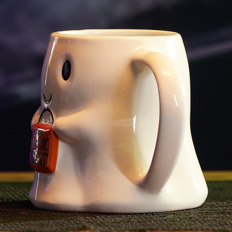 Cracker Barrel Stoneware Ghost Mug