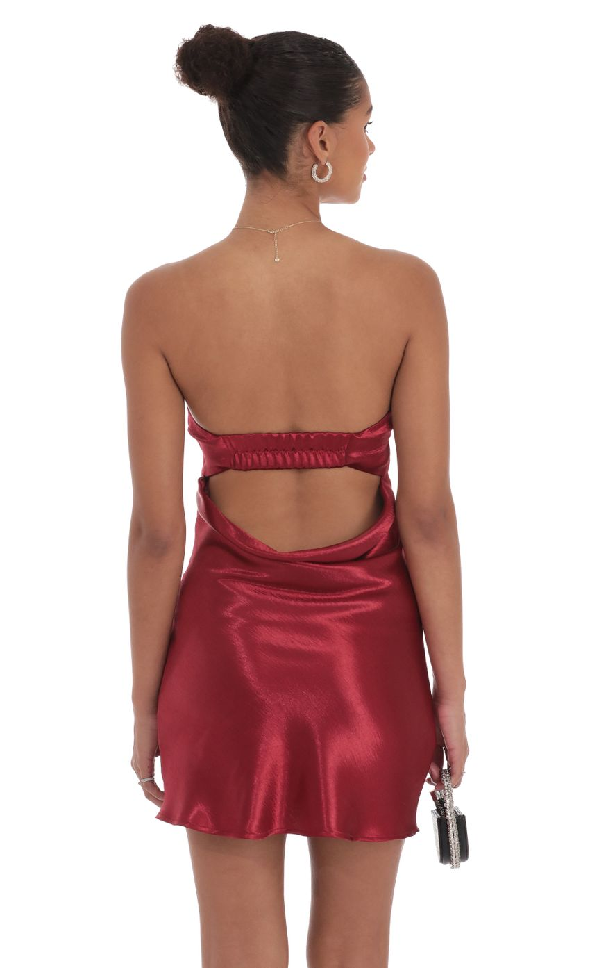 Lucy in the Sky Satin Strapless Slip Dress