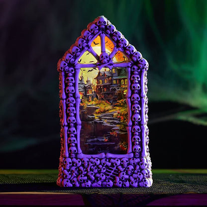 Cracker Barrel Skeleton House Glitter Globe