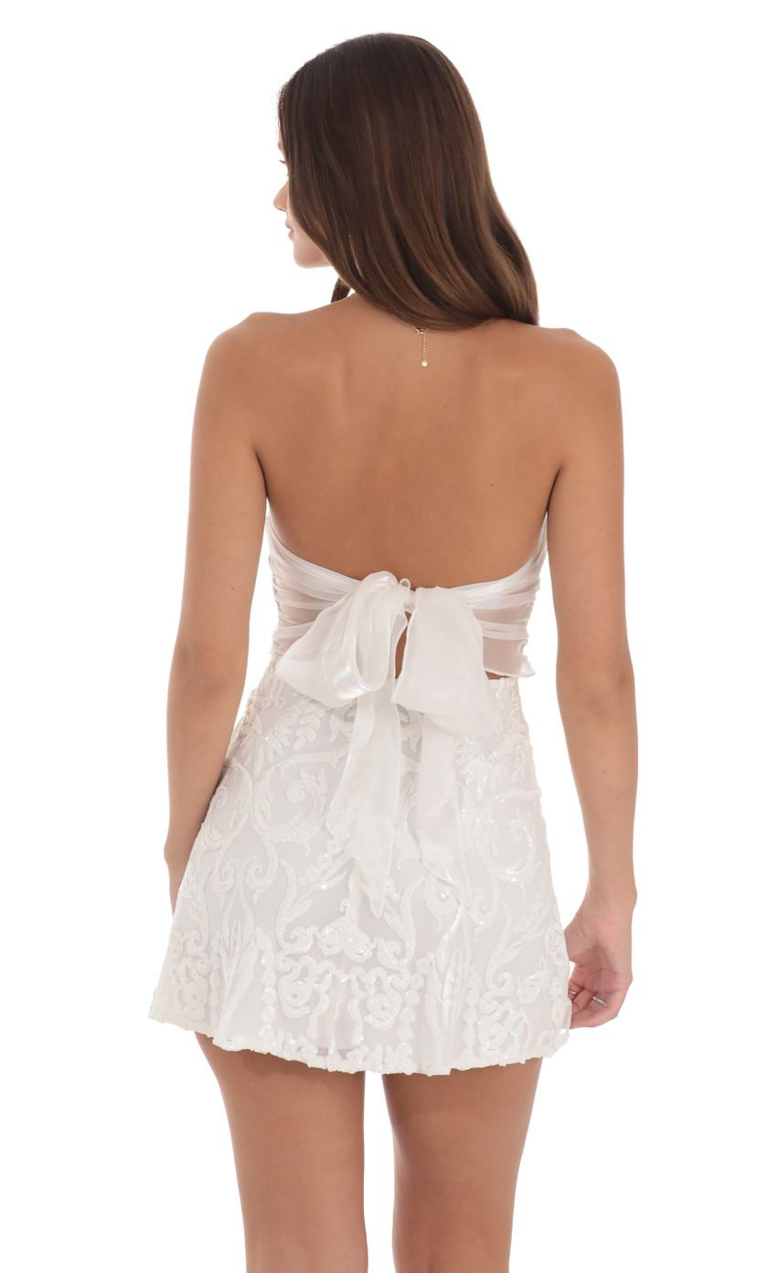 Lucy in the Sky Sequin Mesh Strapless Dress