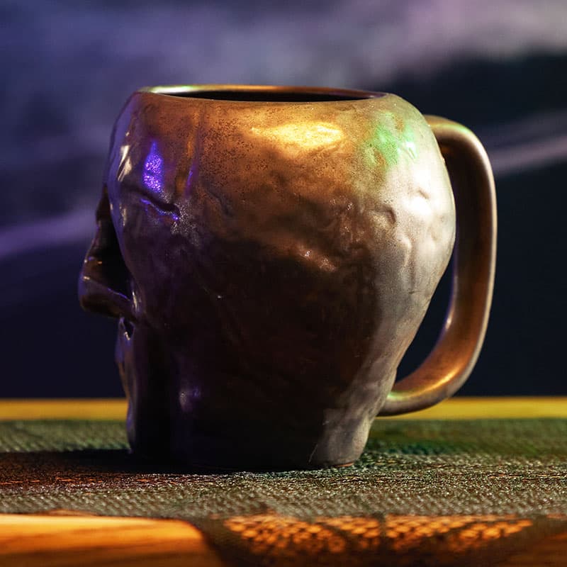 Cracker Barrel Stoneware Skull Mug
