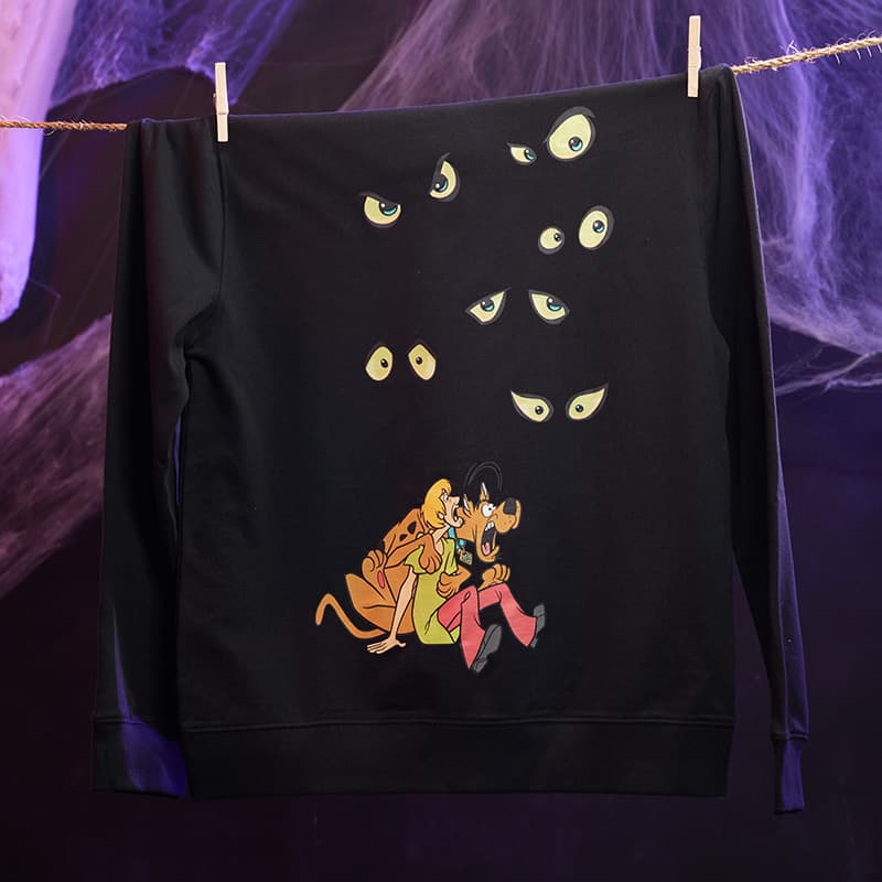 Cracker Barrel Scooby Doo Glow Black Hoodie