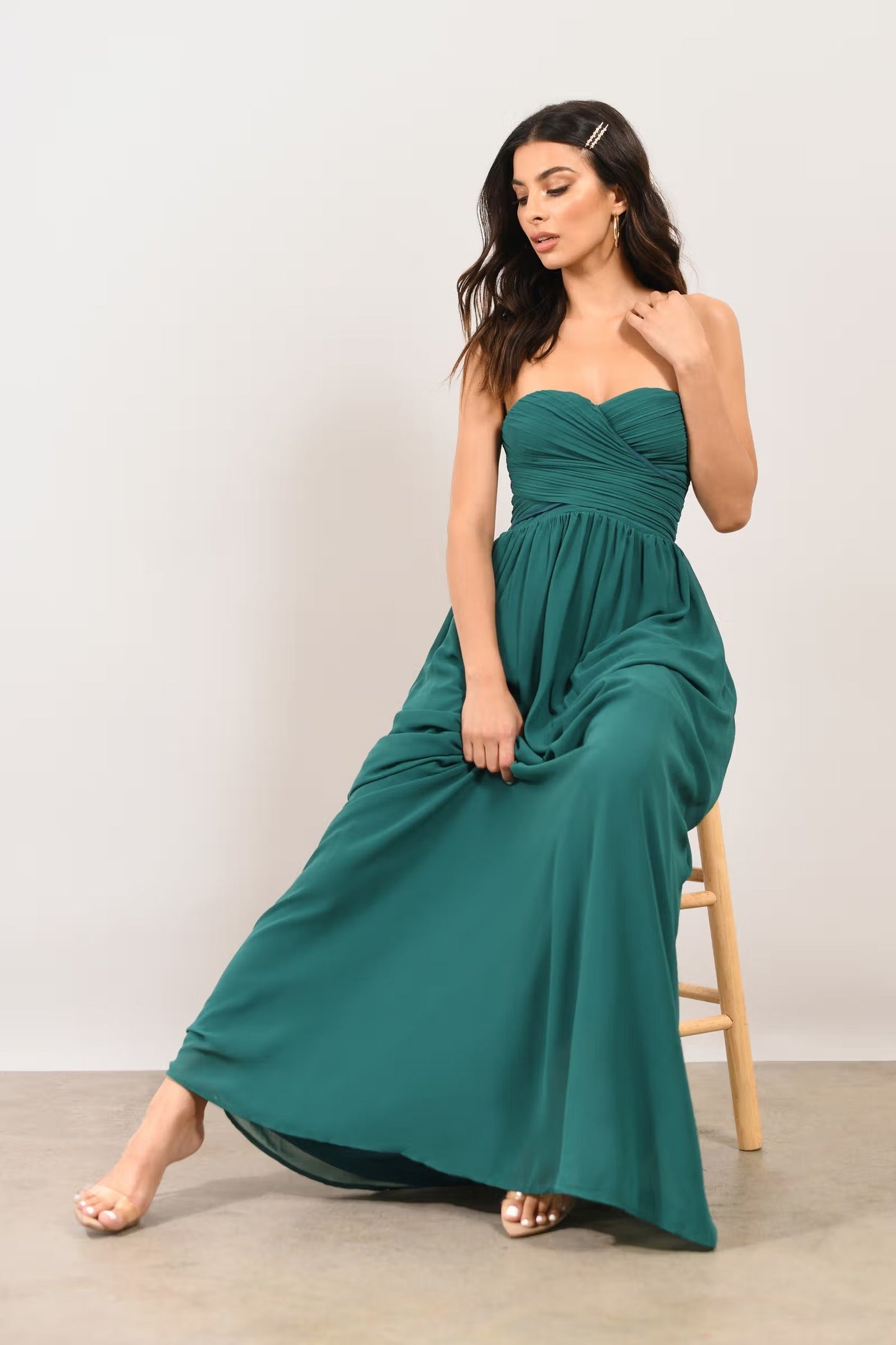 Tobi Go Glam Sweetheart Surplice Maxi Dress