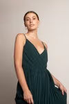 Tobi Love Galore Pleated Slit Maxi Dress