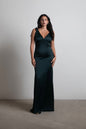 Tobi Priscella Satin Tie Strap Maxi Dress