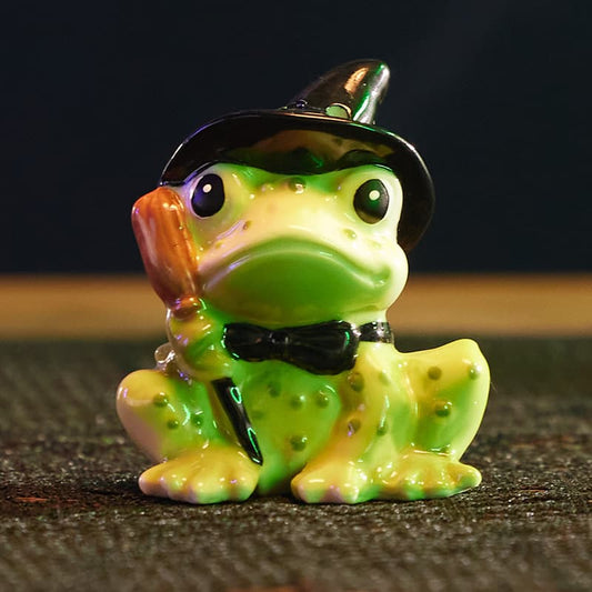 Cracker Barrel Frog Witch Mini Salt Shaker