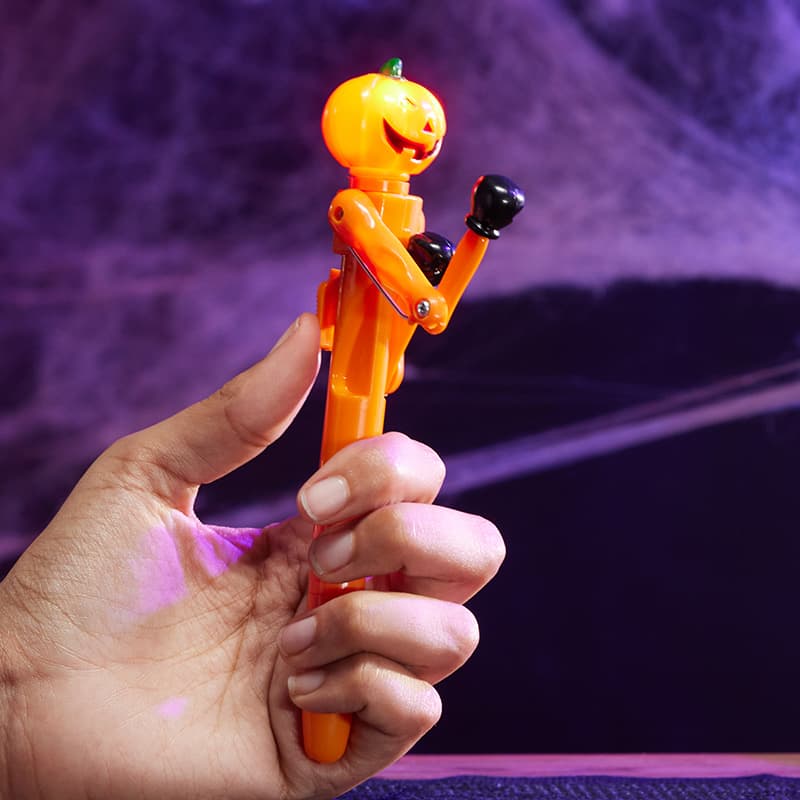 Cracker Barrel Pumpkin Punching Light Up Pen