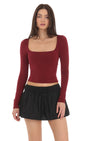 Lucy in the Sky Scoop Neck Long Sleeve Top