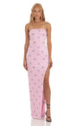 Lucy in the Sky Satin Strapless Maxi Dress
