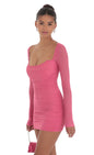 Lucy in the Sky Mesh Corset Long Sleeve Dress