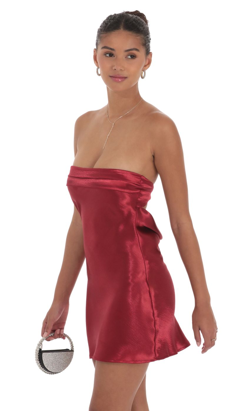 Lucy in the Sky Satin Strapless Slip Dress