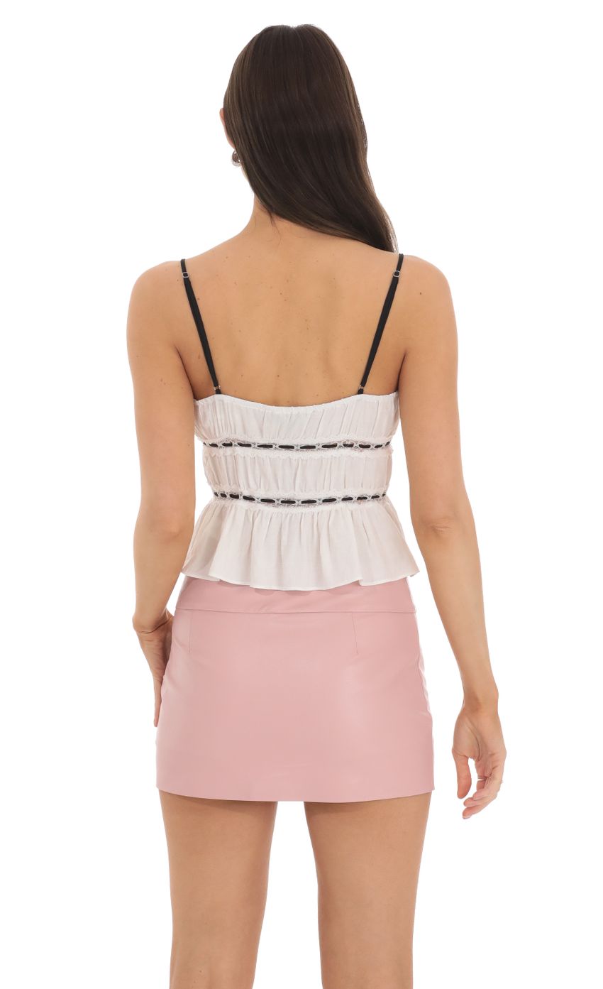 Lucy in the Sky Triple Tie Top in White