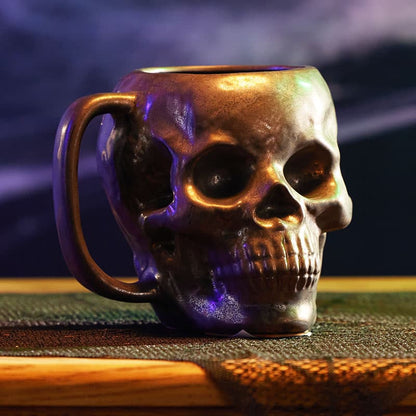Cracker Barrel Stoneware Skull Mug