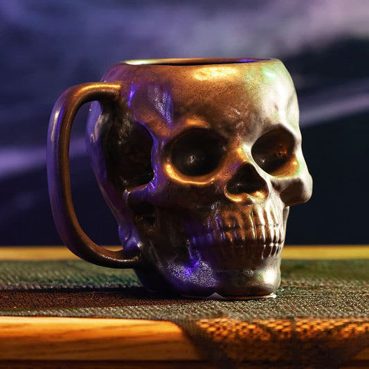 Cracker Barrel Stoneware Skull Mug