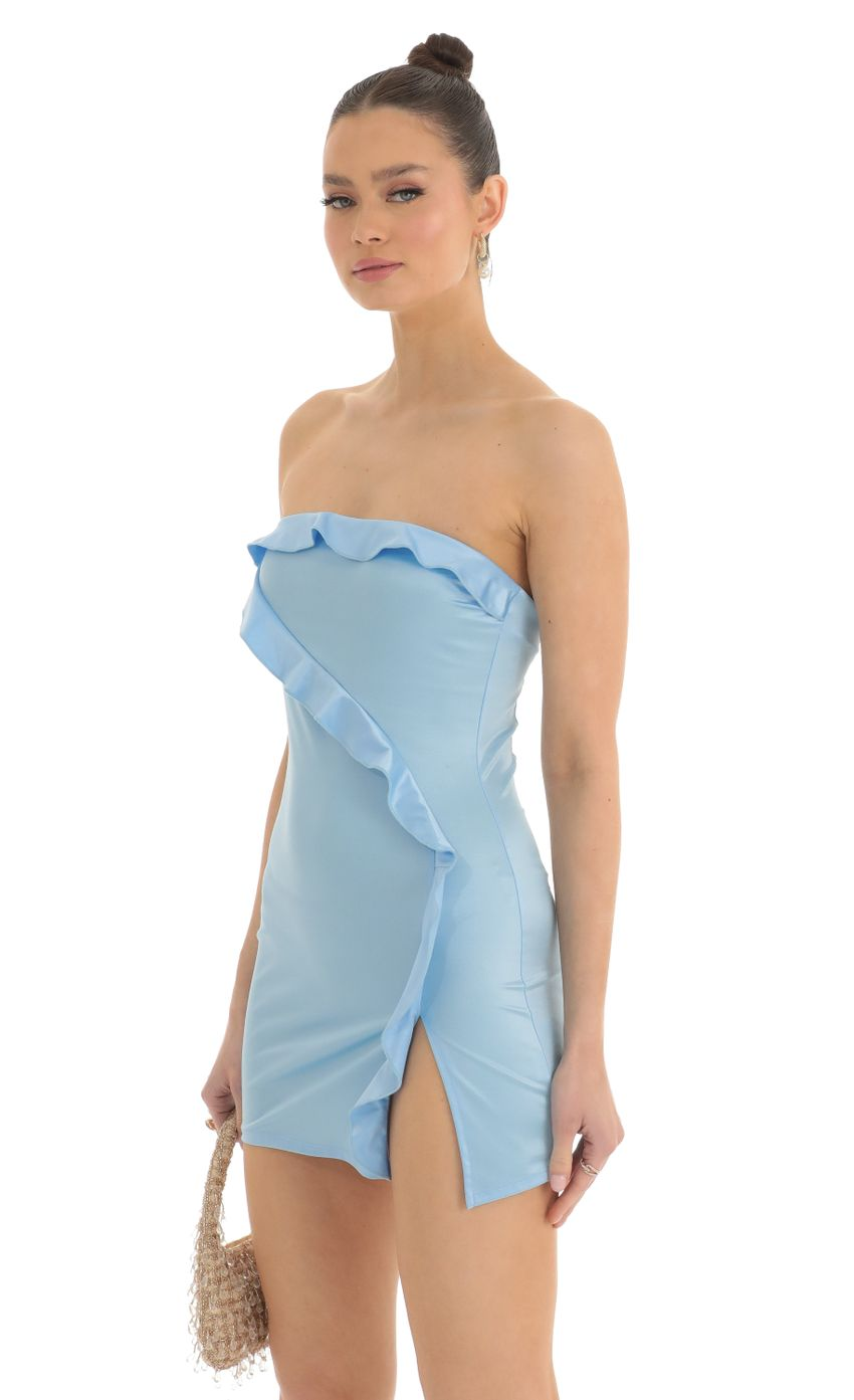 Lucy in the Sky Strapless Satin Dress
