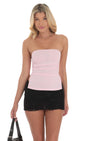 Lucy in the Sky Strapless Double Slit Top