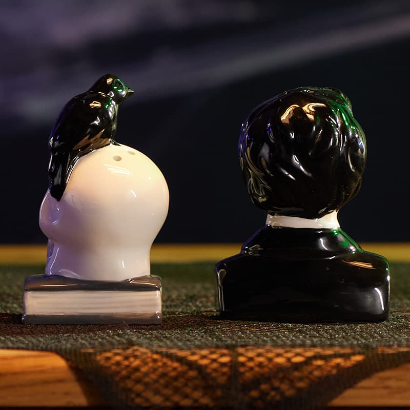 Cracker Barrel Poe And Raven Salt and Pepper Set