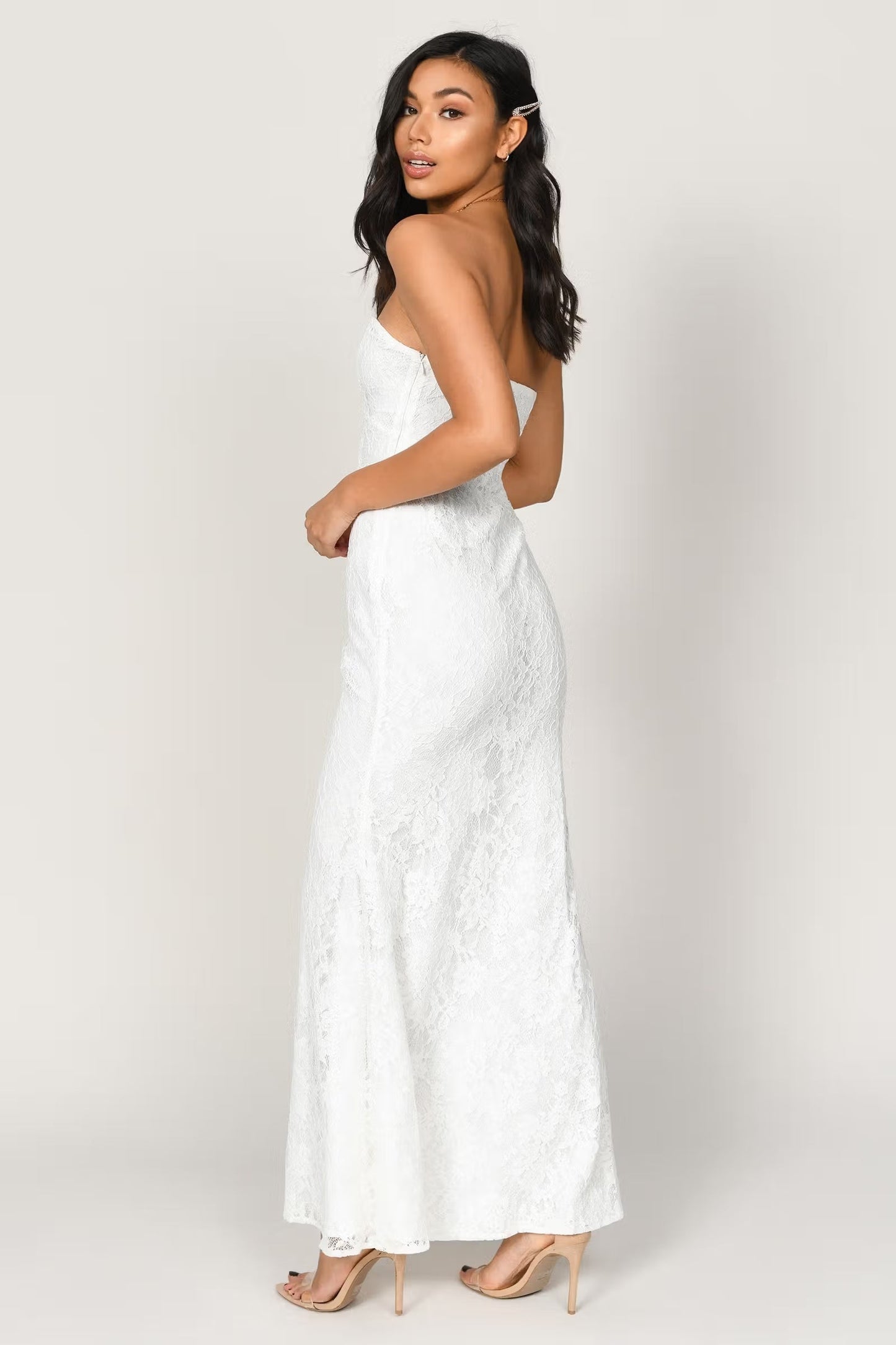 Tobi Adelyn Lace Sweetheart Maxi Dress