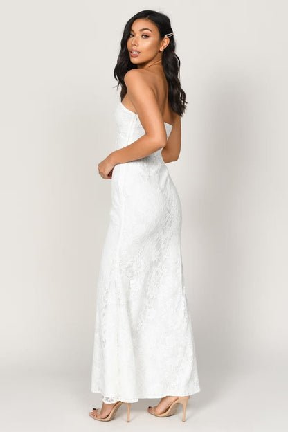 Tobi Adelyn Lace Sweetheart Maxi Dress