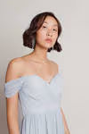 Tobi Adrienne Off The Shoulder Sweetheart Maxi Dress