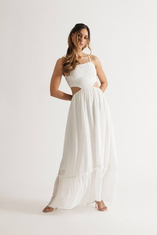 Tobi Angel Touch Chiffon Cutout Maxi Dress
