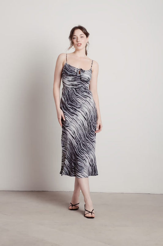 Tobi Rima Tiger Print Cami Midi Dress x2