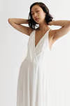 Tobi Bring Me Closer Halter High Slit Maxi Dress
