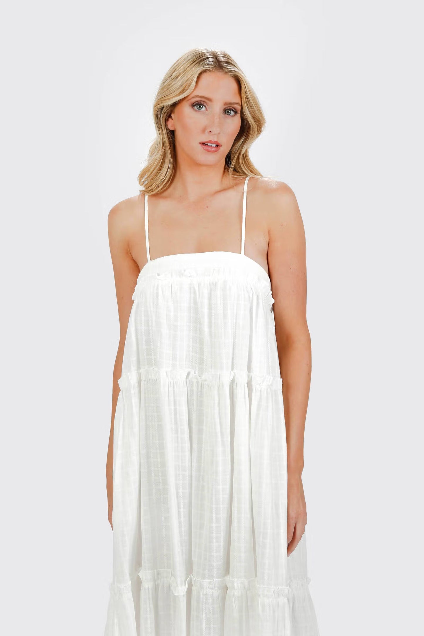 Tobi Julianne Chiffon Tiered Maxi Dress