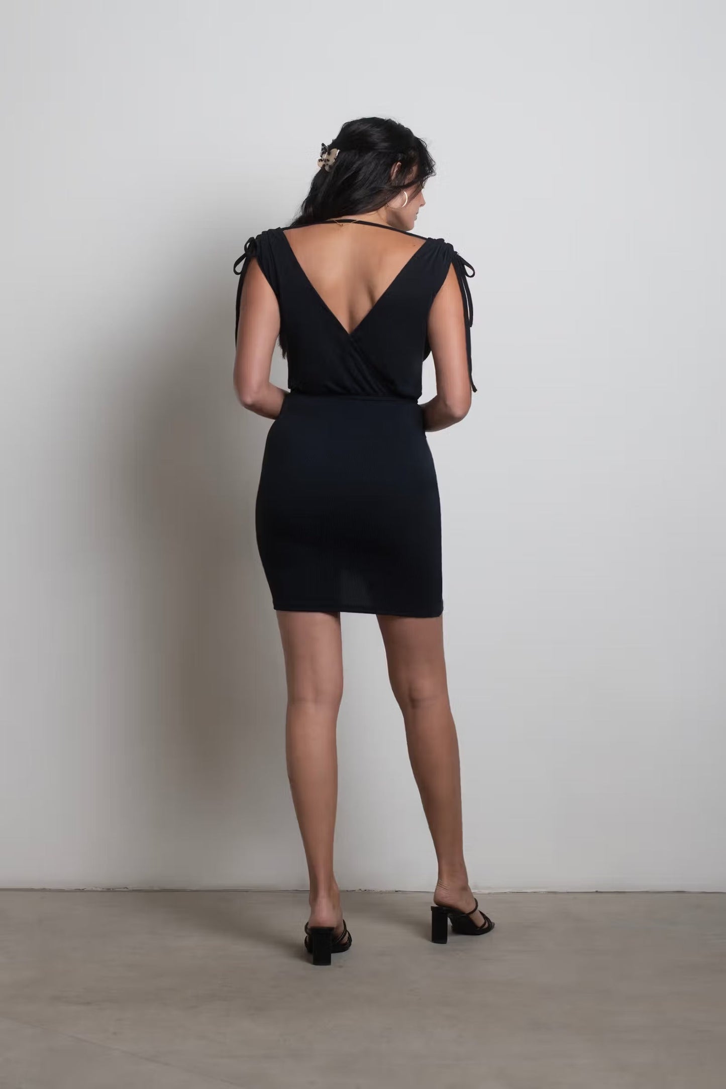 Tobi Savannah Ruched Surplice Mini Dress x2