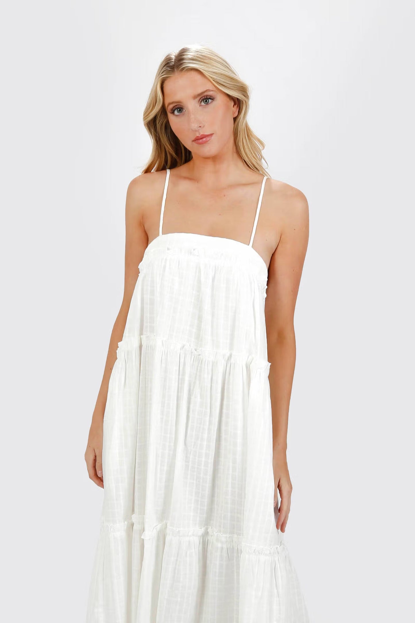 Tobi Julianne Chiffon Tiered Maxi Dress