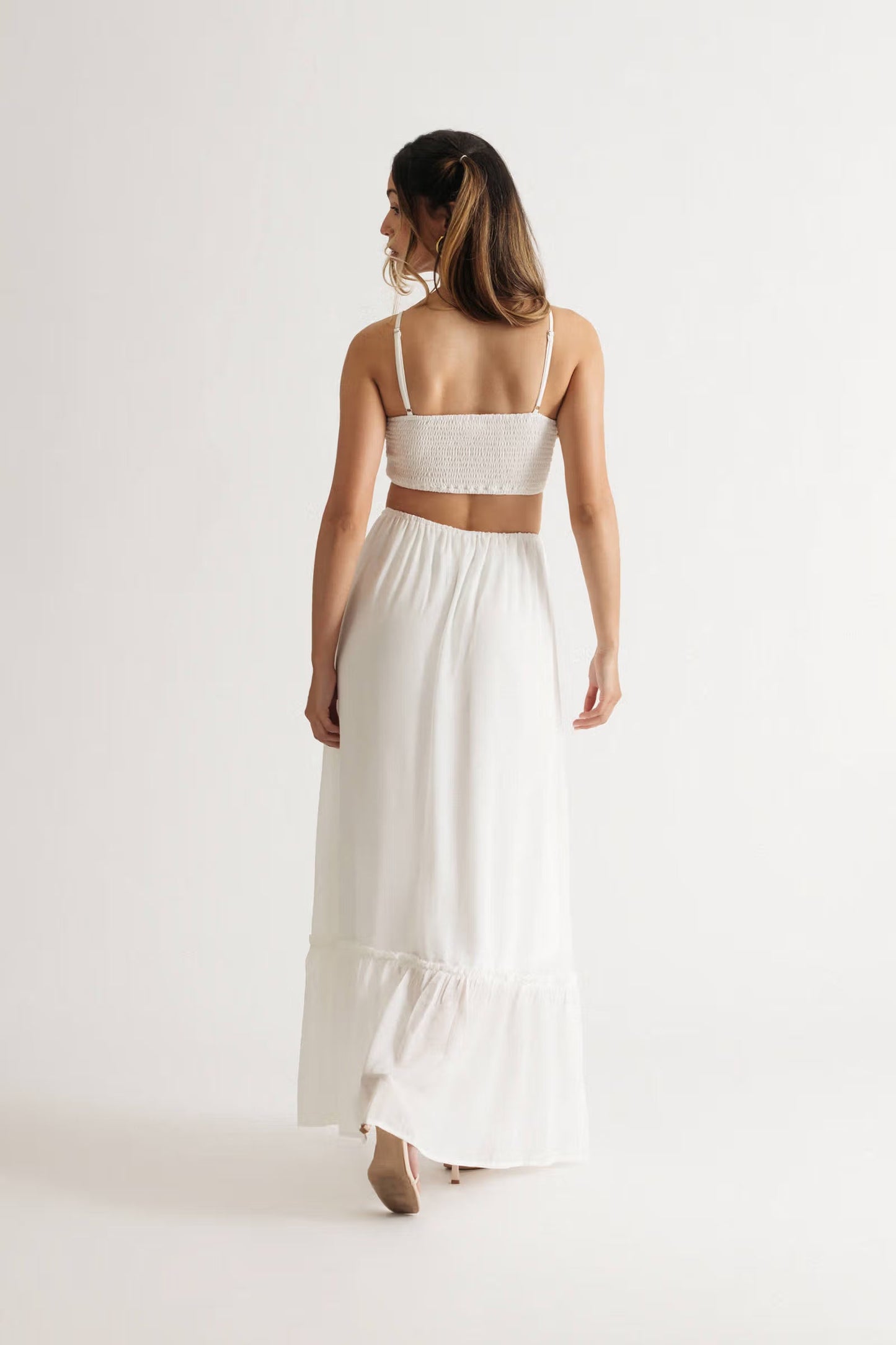 Tobi Angel Touch Chiffon Cutout Maxi Dress
