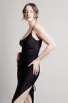 Tobi What A Night Ruched High Slit Maxi Dress