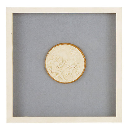Ballard Designs Valenti Framed Intaglio Art - Gray Blue