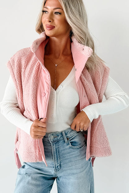 NanaMacs Dream Ahead Fleece Side Tie Vest (Pink)