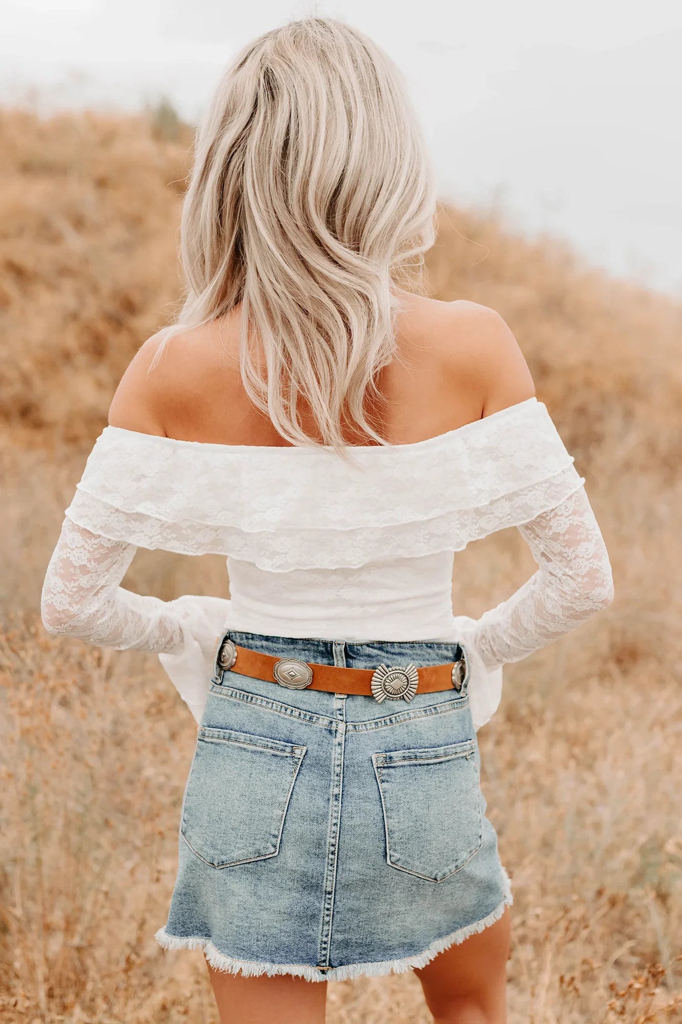 NanaMacs Throne Ready Off The Shoulder Lace Bodysuit (Ivory)