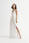 Tobi Bring Me Closer Halter High Slit Maxi Dress