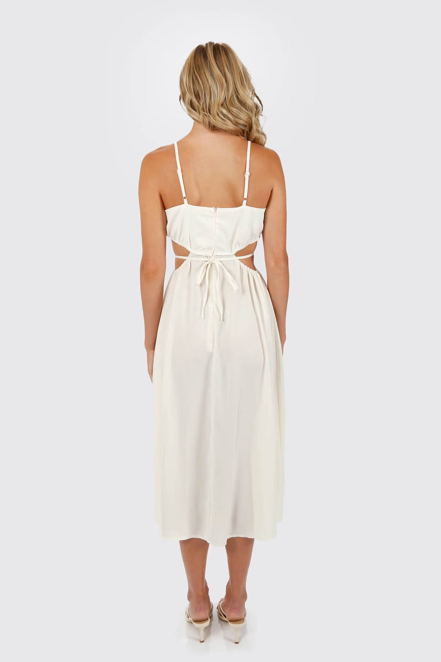 Tobi Kylee Square Neck Cutout Midi Dress