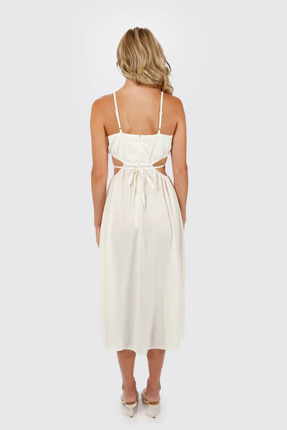 Tobi Kylee Square Neck Cutout Midi Dress