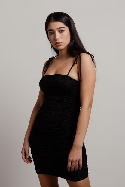 Tobi Kuma Metallic Ruched Mini Dress x2