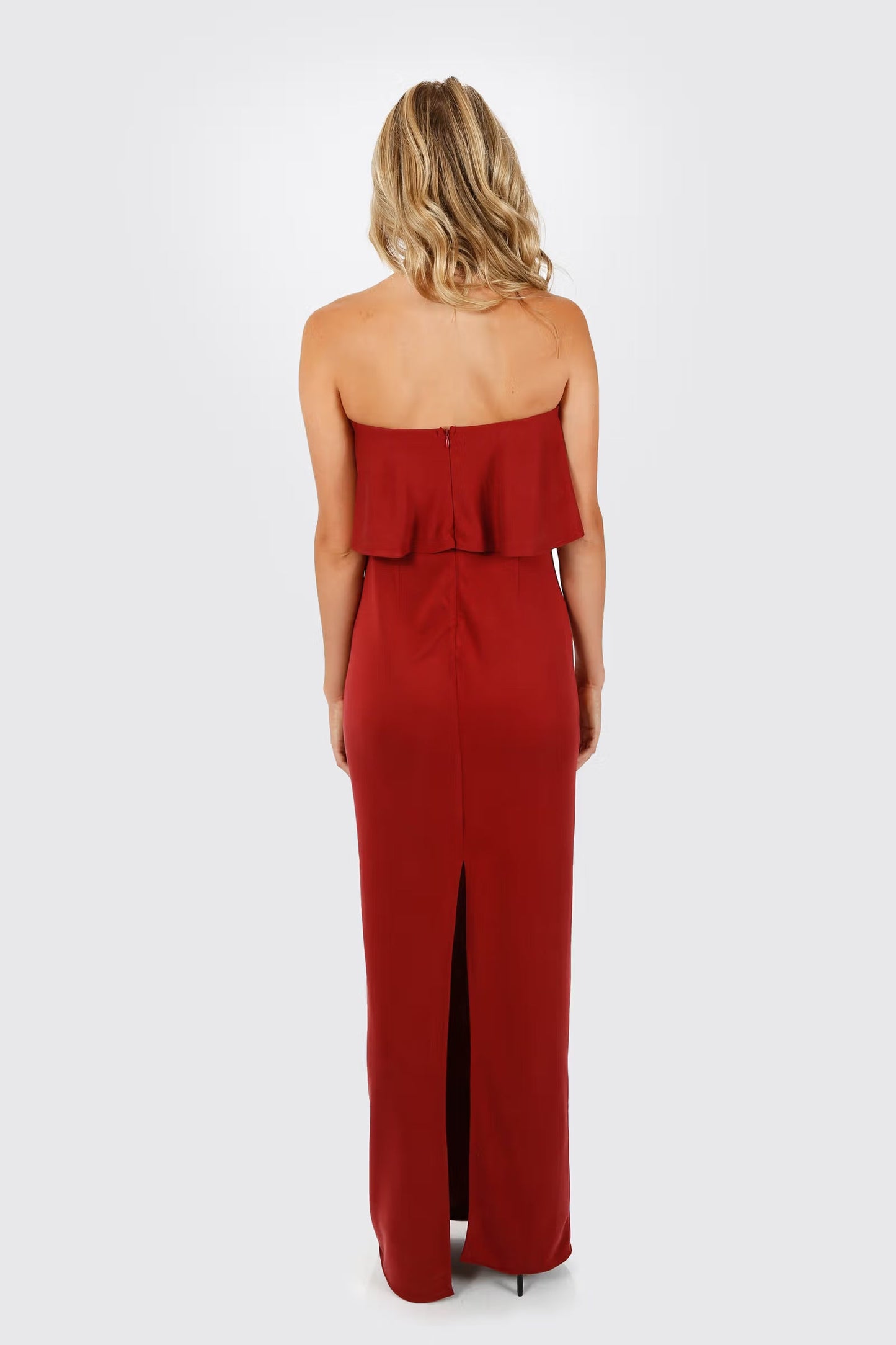 Tobi Milan Strapless Back Slit Maxi Dress x2