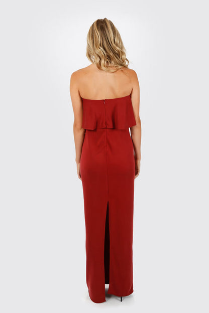 Tobi Milan Strapless Back Slit Maxi Dress x2